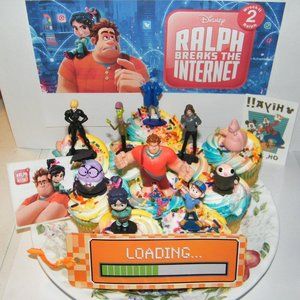 Disney Wreck-It Ralph Breaks the Internet Deluxe Cake Toppers Cupcake Decoration